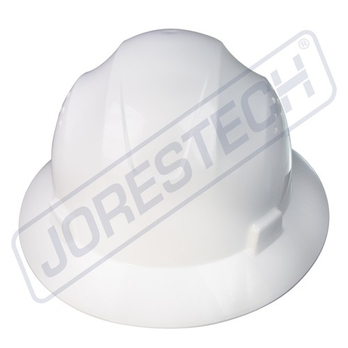 White hard hat full brim - hard,
